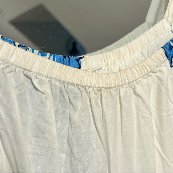 J. Crew Floral White Tiered Puff Sleeve Midi Dress - Size 4 - Picture 7 of 7